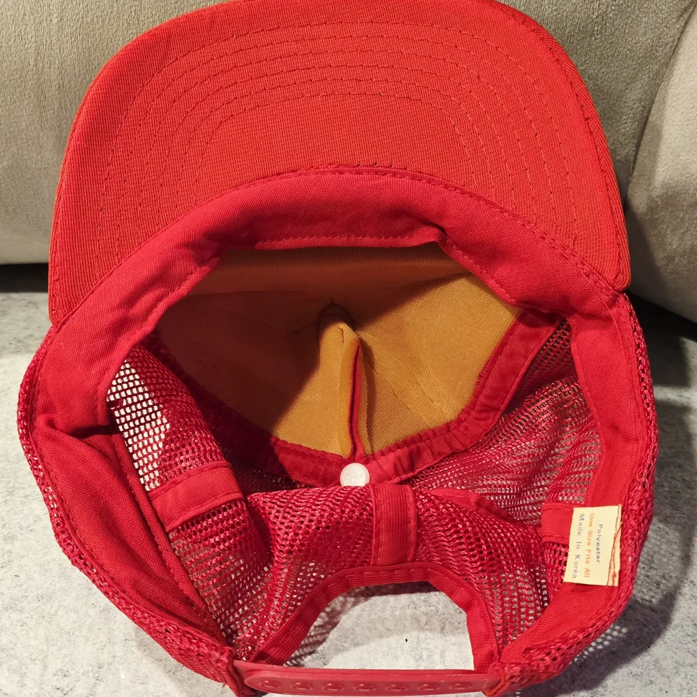 Vintage 1990s Budweiser Red Trucker Hat